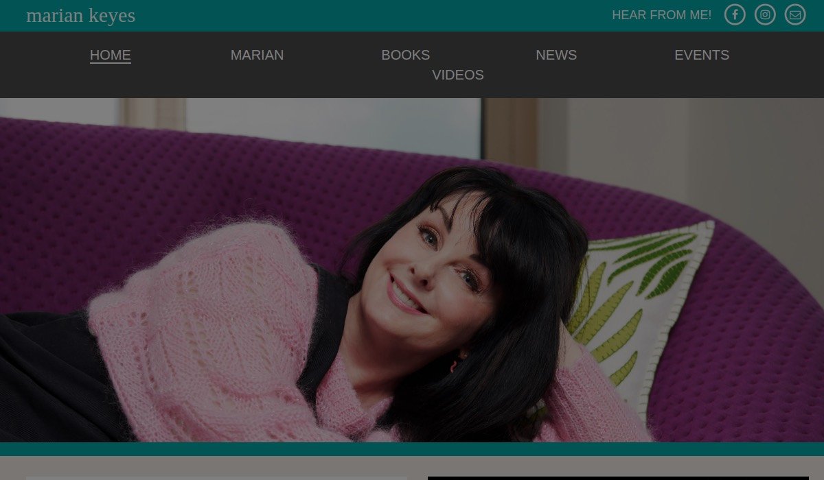 Preview of the Marian Keyes author website